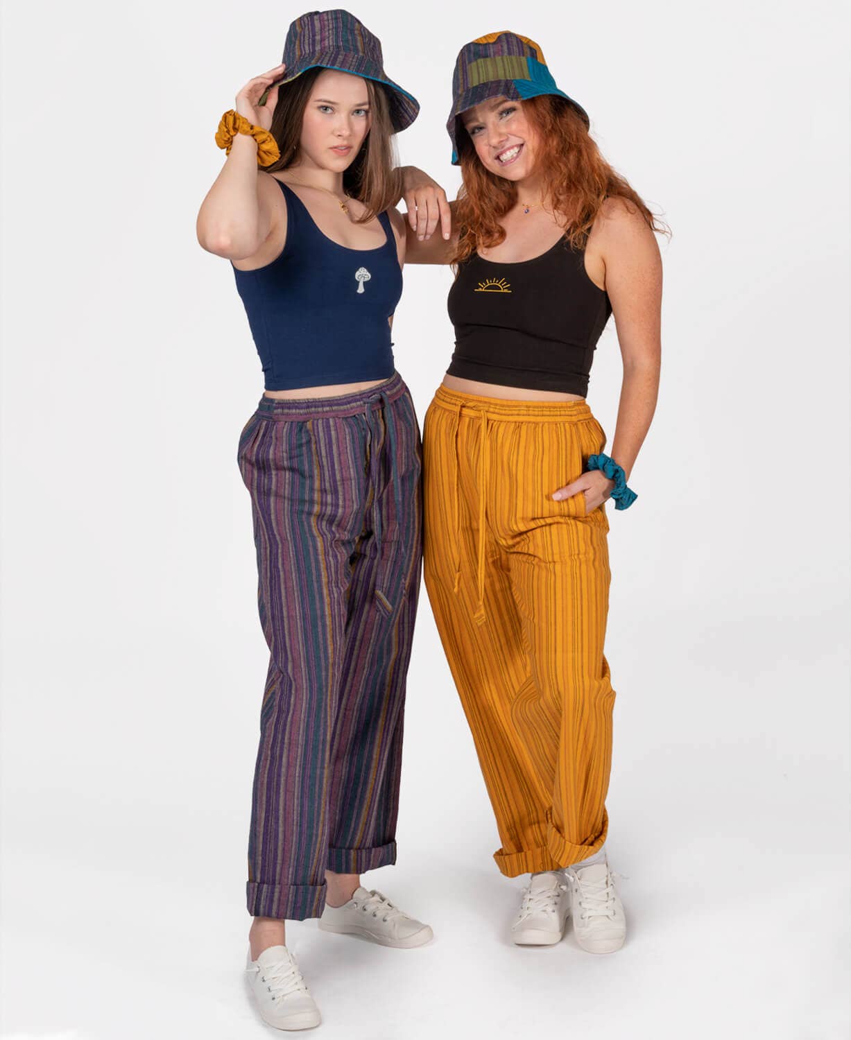 Soul Flower – wholesale Trousers – Unisex – Striped Hippie Lounge Pants - Pineapple Express3