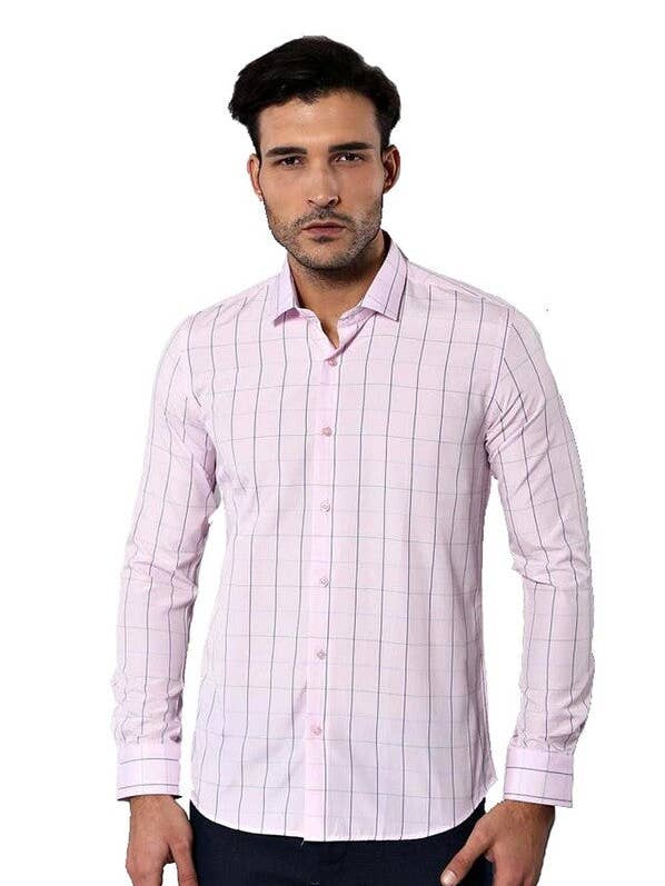 Lyserød plaid skjorte til mænd | Wessi for engroshandel hos Wessi