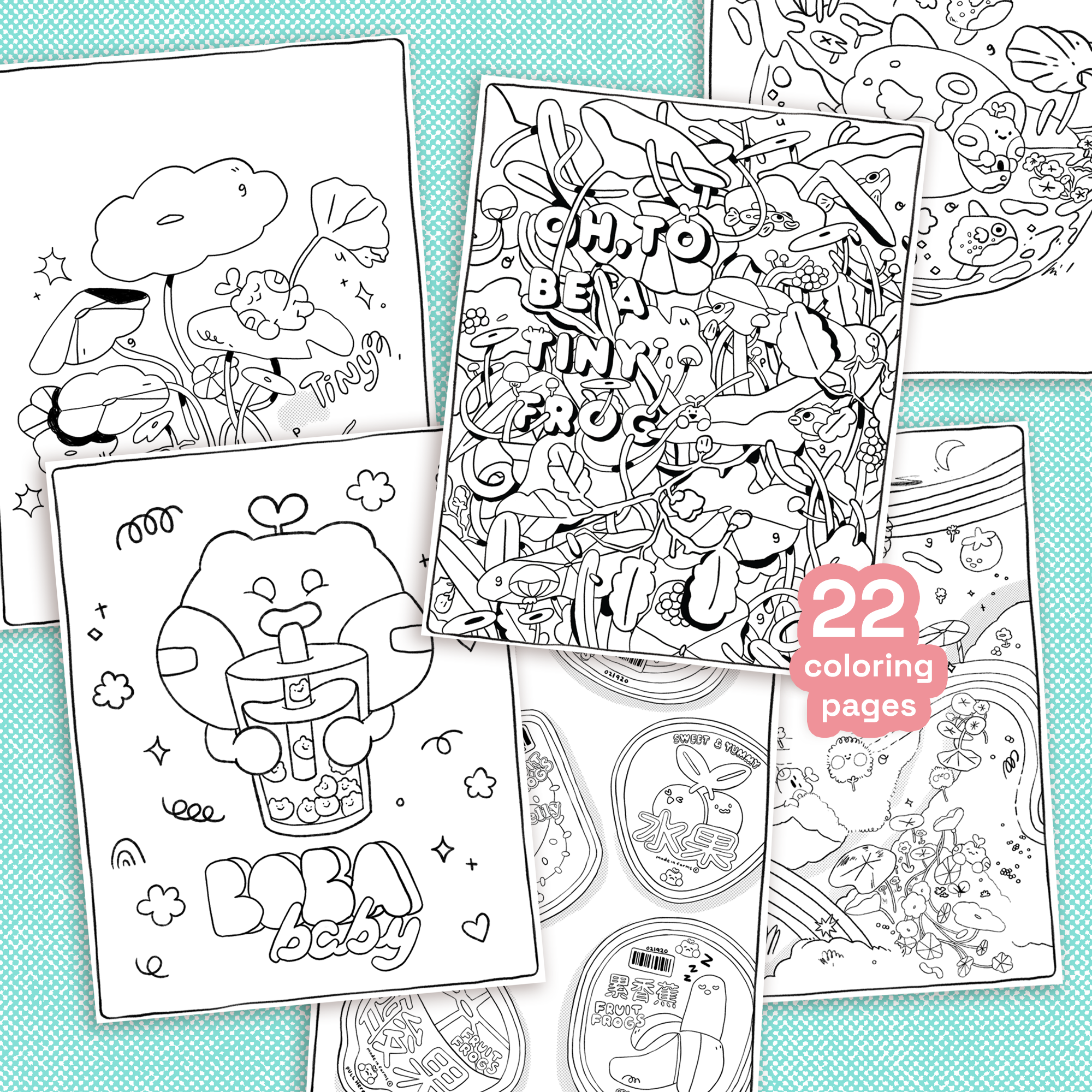 pogpals - Wholesale Coloring & Activity Book - Adult - Oh To Be a Tiny Frog VOL 1. ✿ Coloring Book2