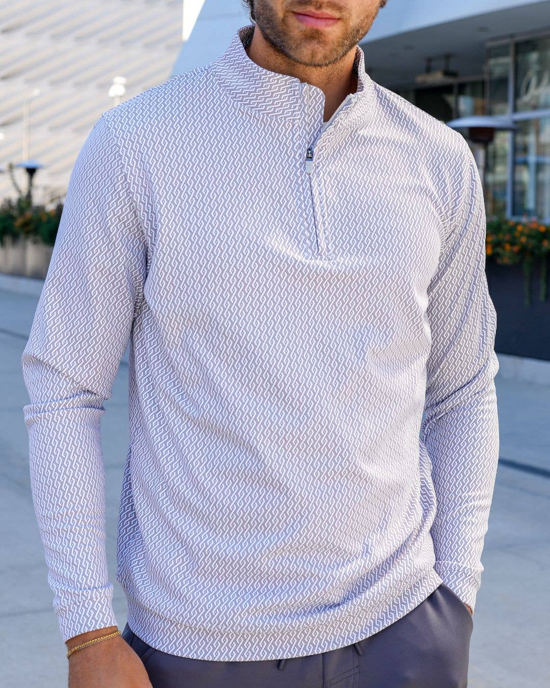 USA Palm - Wholesale Sweatshirt - Unisex - Cloud 1/4 Zip23