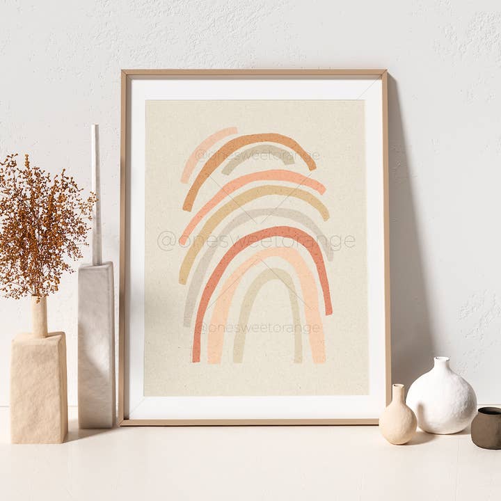 Impresión artística moderna de arcos de terracota Boho Arches para venta al por mayor de Onesweetorange