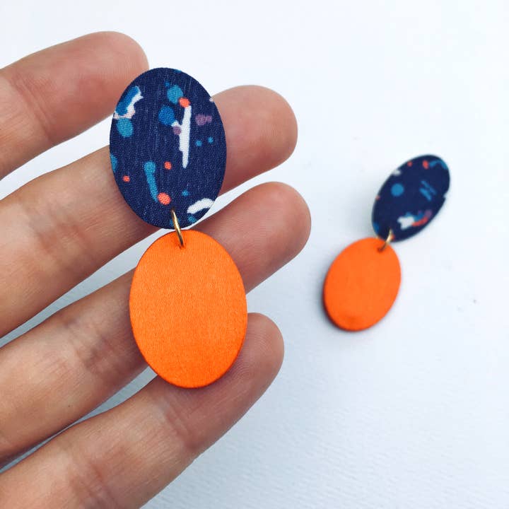 Silky Moons Jewelry – wholesale Dangle earrings – Ellipse Drops Dangle Stud Earrings4