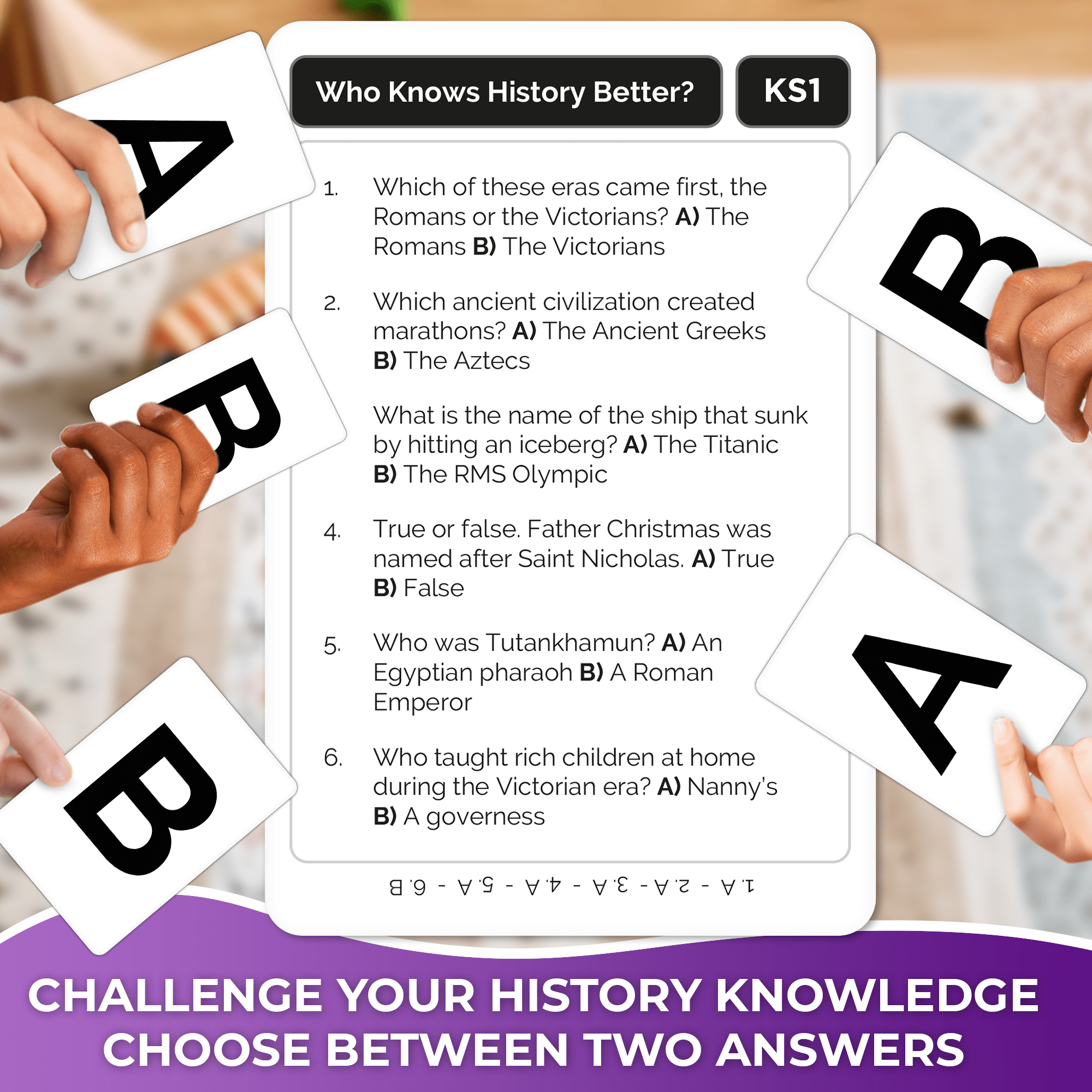 QUOKKA - Wholesale Education - Who Knows History Better Kids & Family Card Quiz Game QUOKKA2