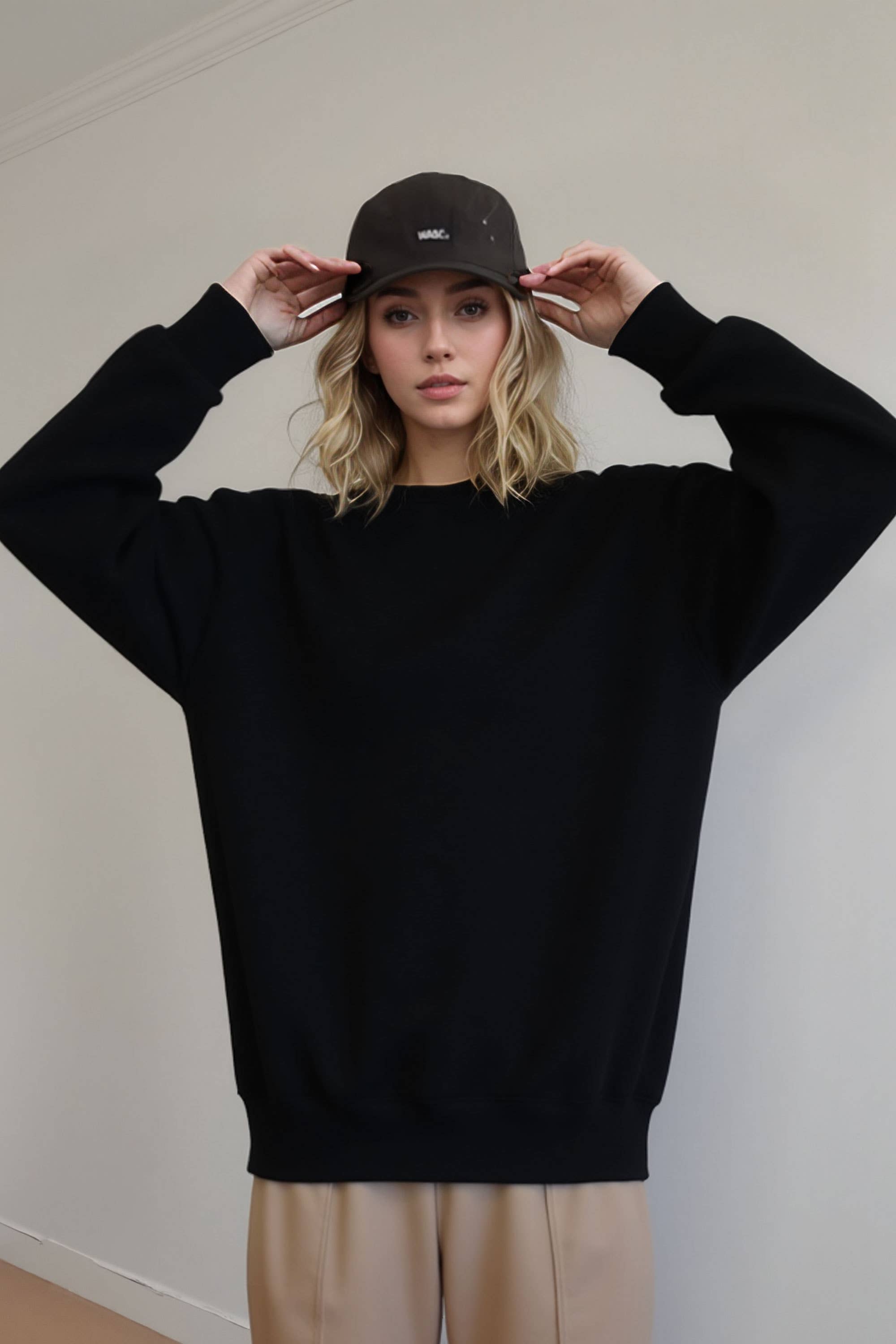 Burgundy Apparel - Wholesale Sweatshirt - Women's - PREMIUM OVERSIZED CREWNECK SWEATSHIRT5