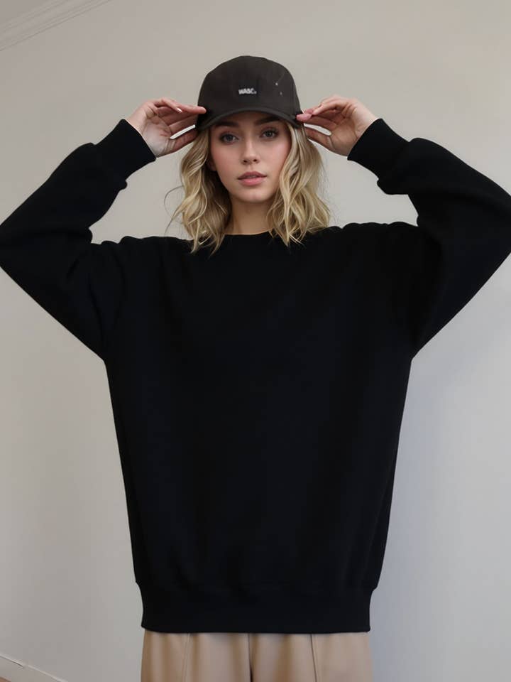 Burgundy Apparel - Wholesale Sweatshirt - Women's - PREMIUM OVERSIZED CREWNECK SWEATSHIRT5