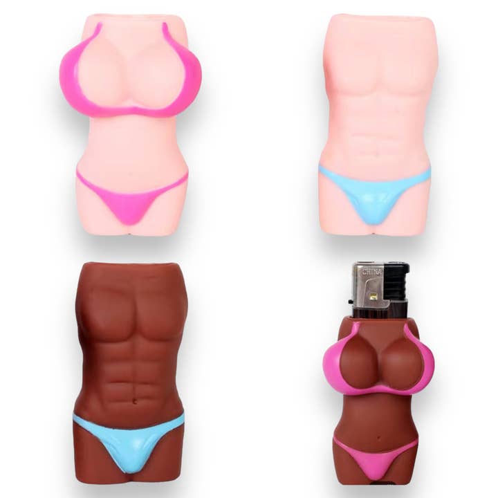 Kinky Pleasure – Großhandel Feuerzeug – Kinky Pleasure - KP021 - Feuerzeughülle Sexy Körper Mann oder Frau - 3 Farben