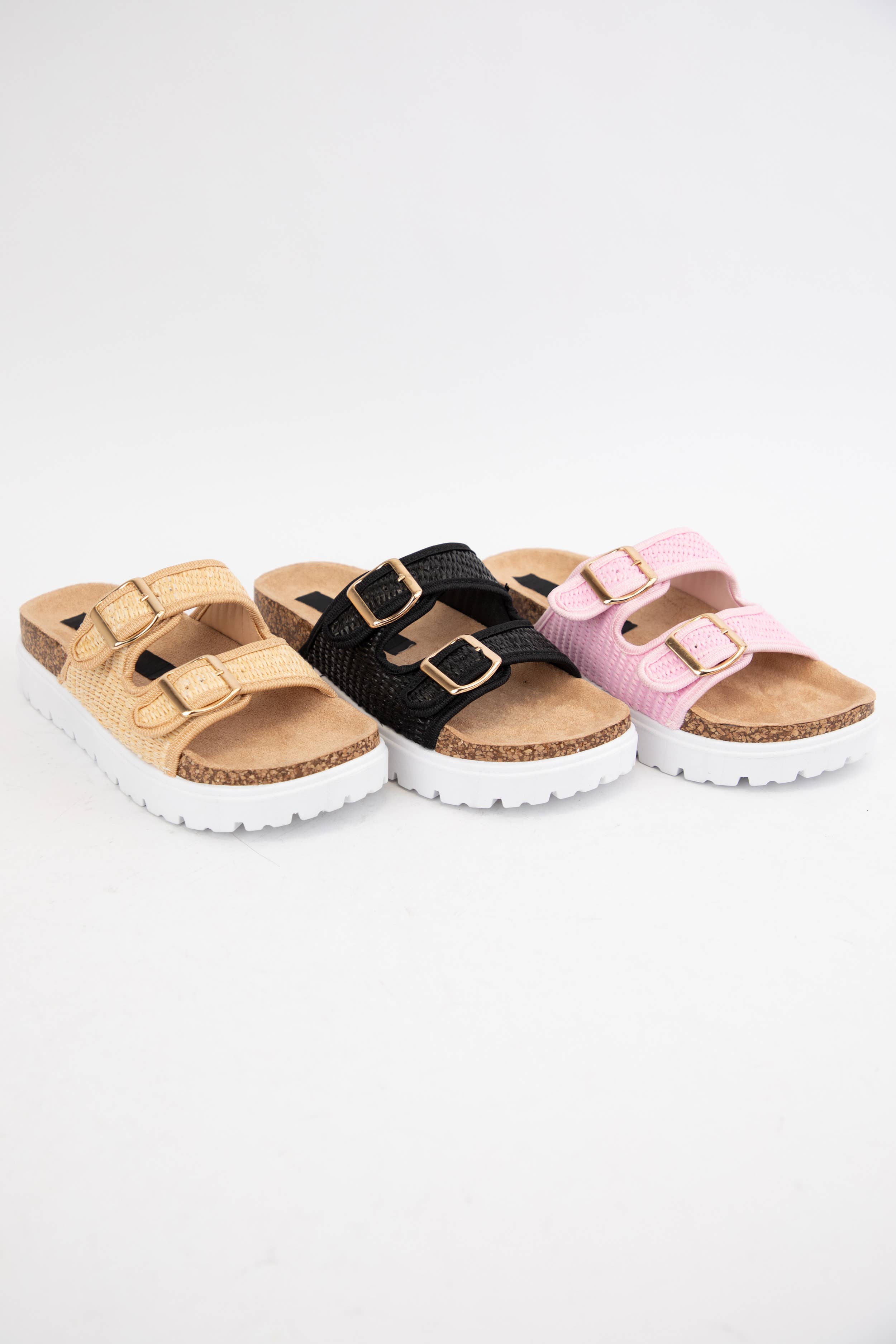 CCOCCI - Wholesale Sandals - Women's - JOONIE-03A RAFFIA DOUBLE STRAP PLATFORM SANDAL4