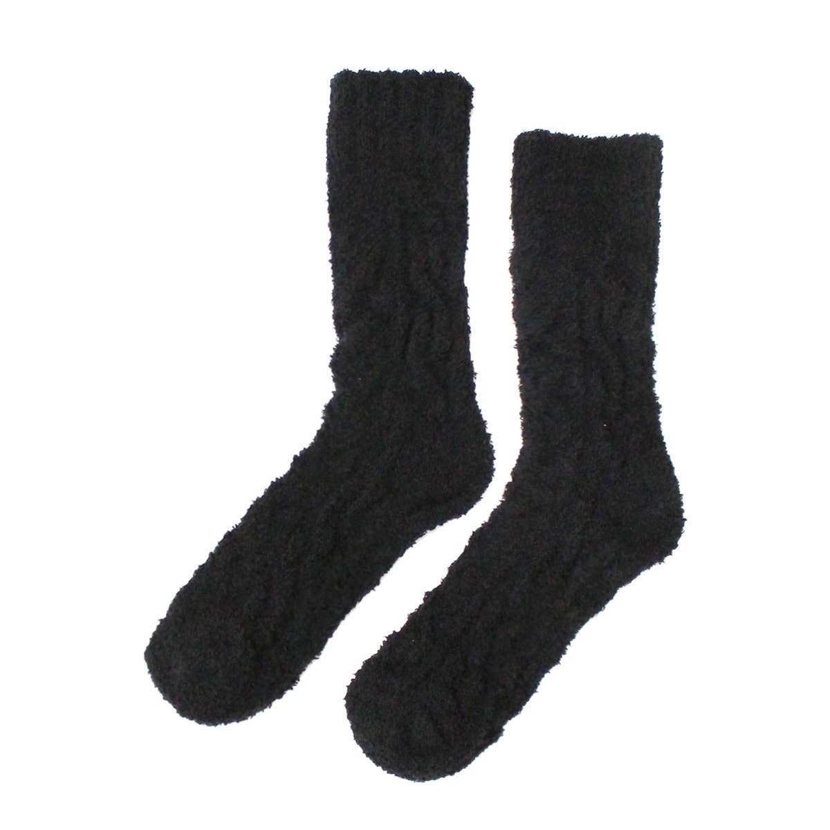 Black FUZZY ANKLE SOCKS for wholesale on Faire0