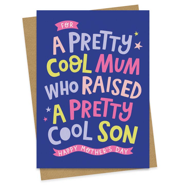 En ganska cool mamma som uppfostrade en ganska cool son Mors dag för wholesale av Dotty Black