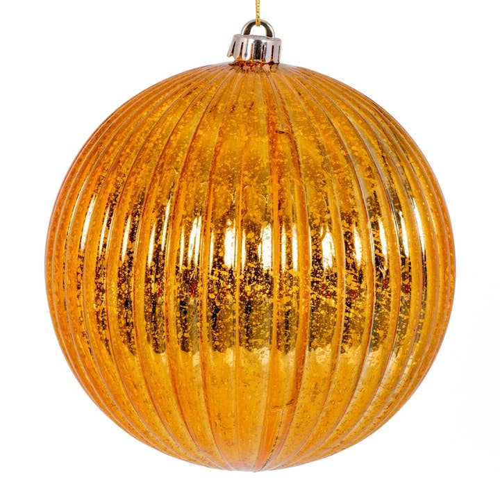 Vickerman 4" Antique Gold Mercury Lined Ball 6/Bag for wholesale by Vickerman
