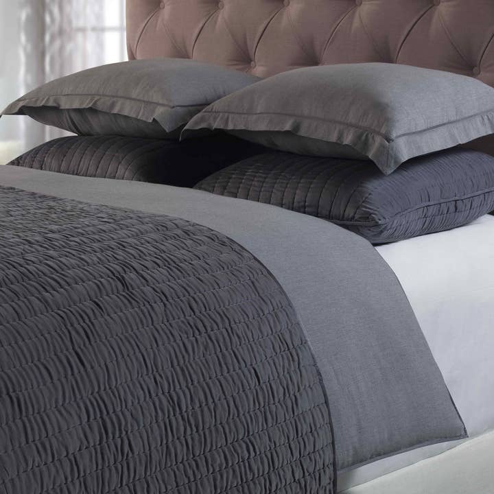 Terrier Duvet Cover - Queen - 90" X 92" - Fog for wholesale by Orchids Lux Home