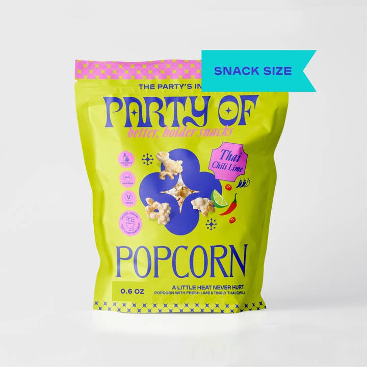 Party Of - Wholesale Puffed Snack - Thai Chili Lime Popcorn - Snack size (0.6 oz)