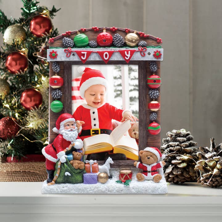 Neil Enterprises - Wholesale Picture frame - Joy Santa Claus 5" x 7" Light Up Resin Picture Frame4