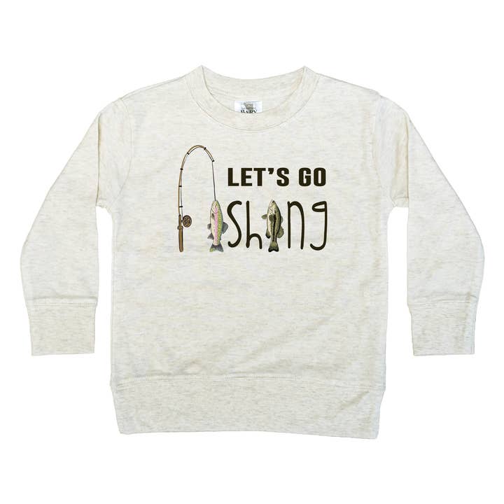 Camisola de Manga Comprida para Crianças "Vamos Pescar" ao Ar Livre por atacado de Barefoot Baby