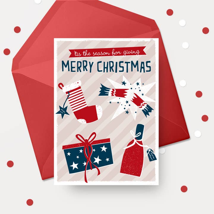 Cartão de Natal - é tempo de dar por atacado de Zedig Design