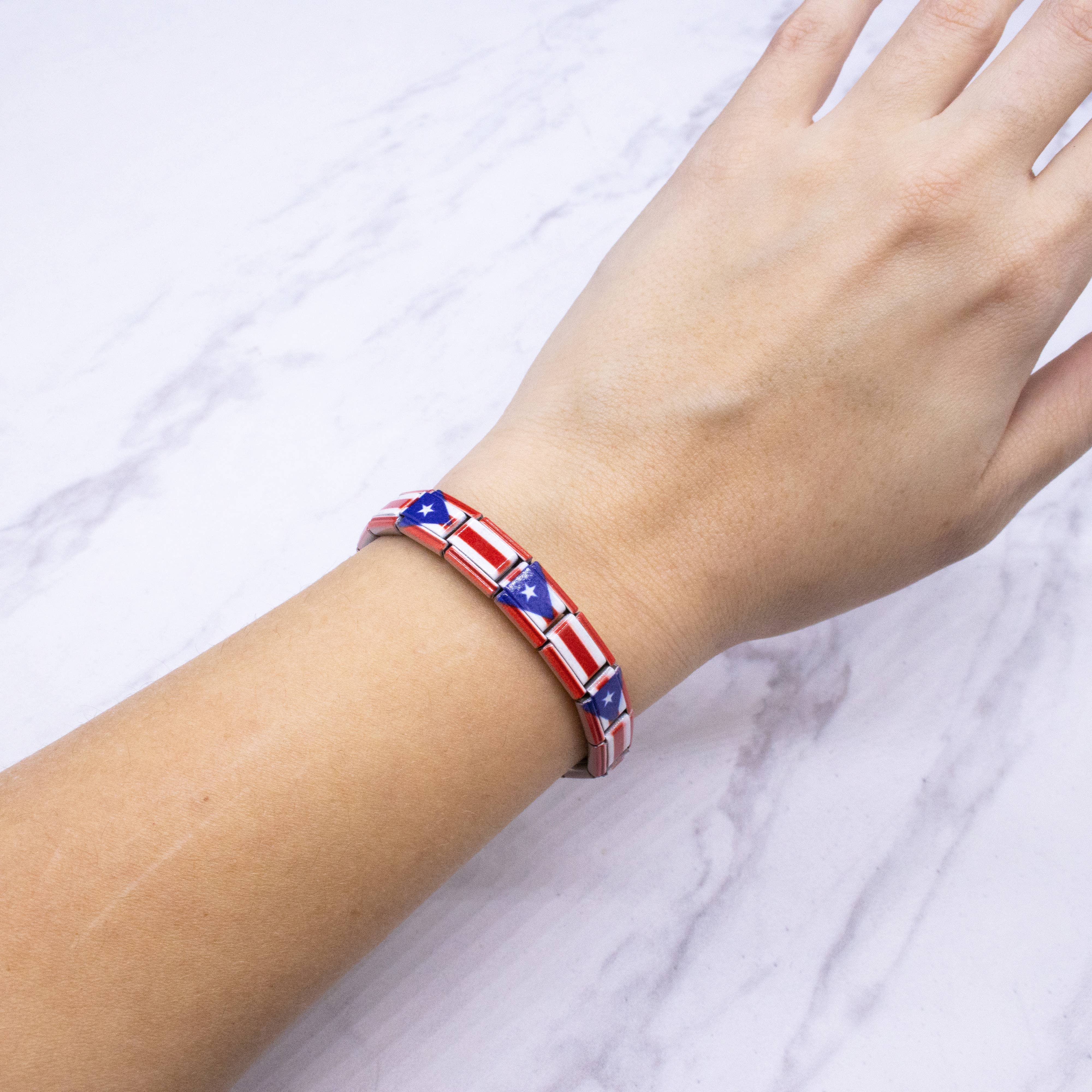 Natalia - Wholesale Charm/Dangle Bracelet - Italian Charm Bracelet Flags - Link Jewelry27