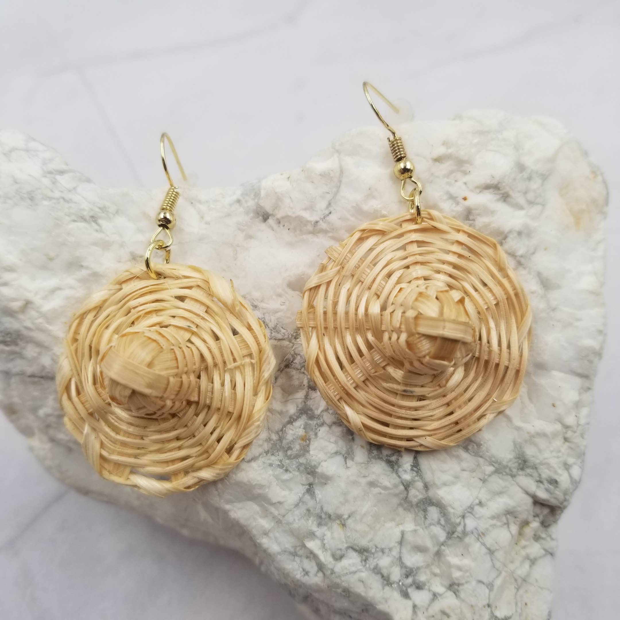 The Pretty Jewellery - Wholesale Dangle Earrings - Boho Handmade Rattan Earrings1