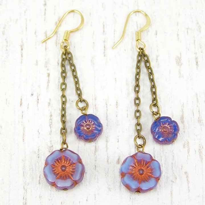 Jo Bird Jewelry - Wholesale Dangle Earrings - Hibiscus Earrings