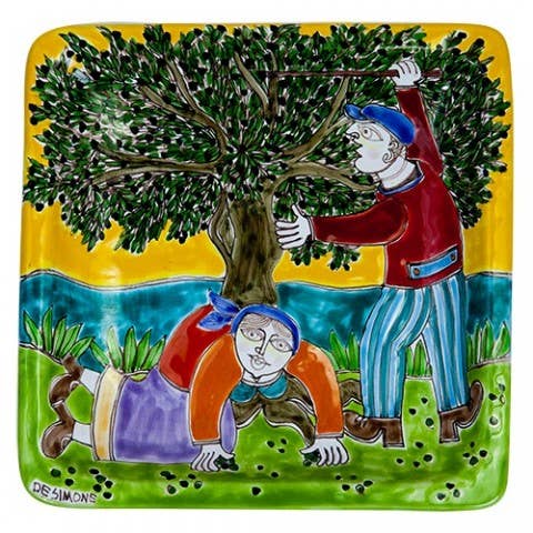 Prato Quadrado 24x24 DS 07 por atacado de Ceramiche De Simone