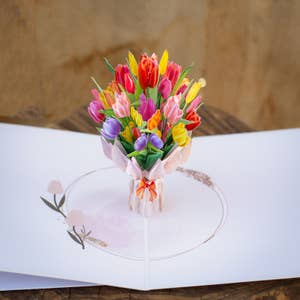 Lovepop Butterfly Paper Flower Bouquet, 3D Pop Up Paper Flowers,  Birthday Pop Up Card, Card for Mom, Card for Wife, Anniversary Pop Up Card,  3D Paper Flower Bouquet : Toys 