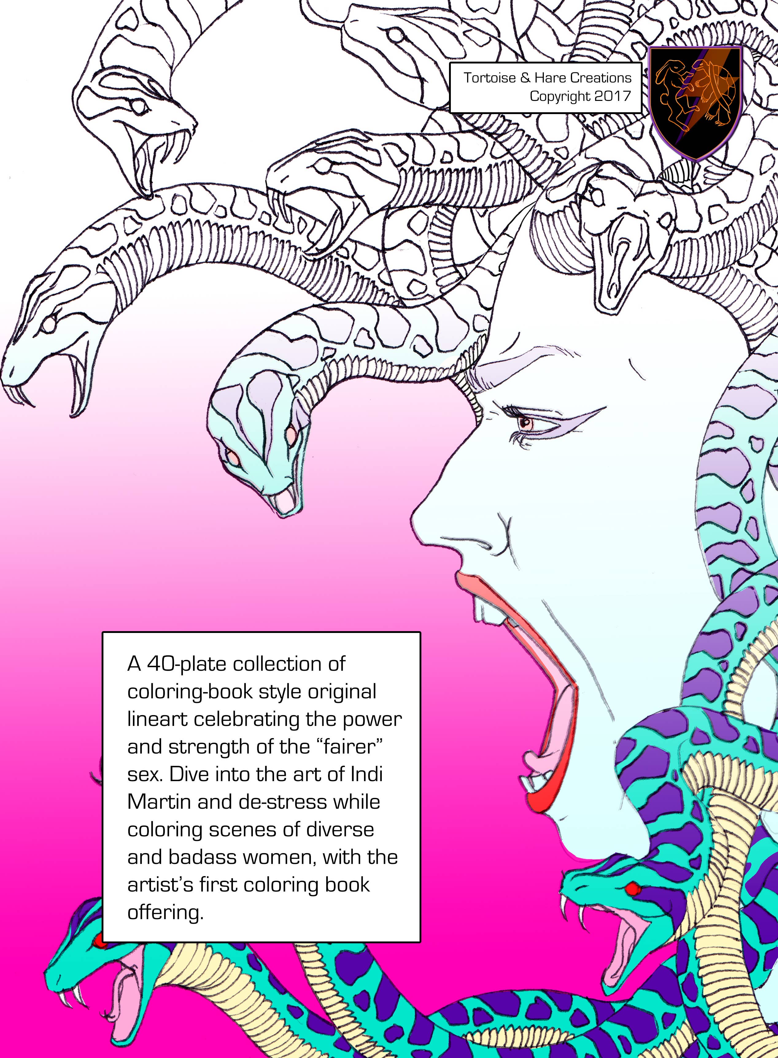 Indi Martin Art - Wholesale Coloring & Activity Book - Adult - Coloring Book: Dangerous Women - Fantasy1