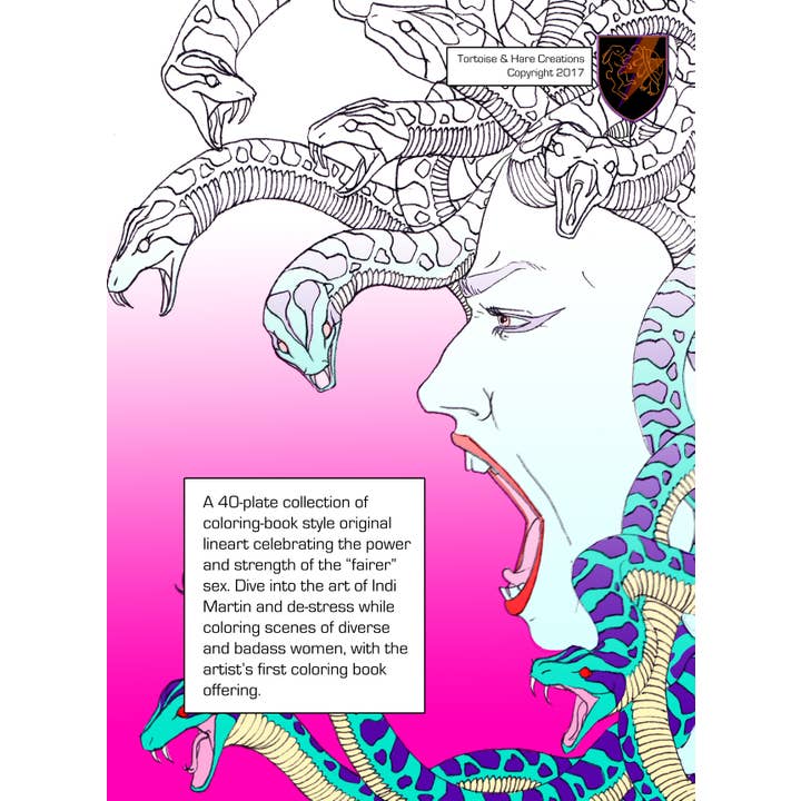 Indi Martin Art - Wholesale Coloring & Activity Book - Adult - Coloring Book: Dangerous Women - Fantasy1