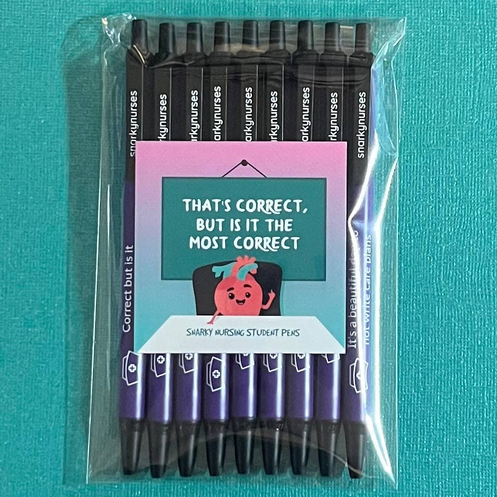 Snarky Pens: Charge Nurse - Set of 9 Pens