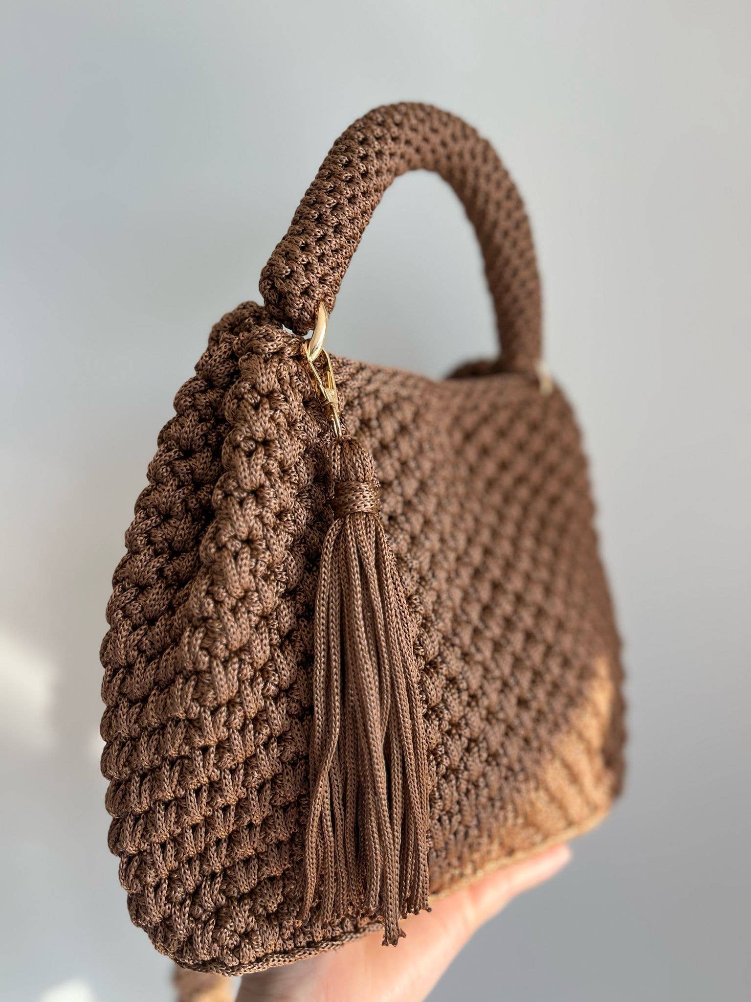 CHQEL – wholesale Shoulder bag – women's – CHQEL Polyester Macrame Shoulder Bag Handmade Crochet Bag2
