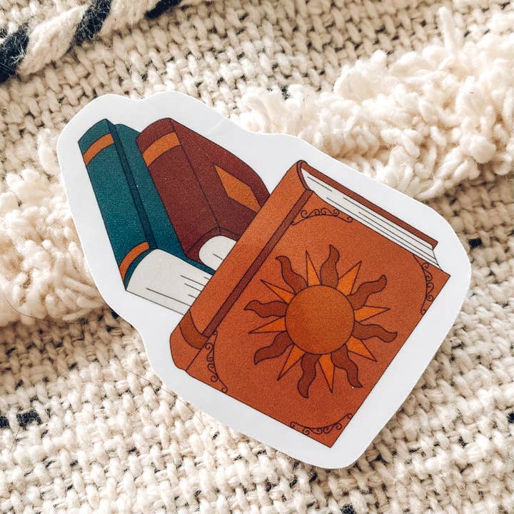 Stack av böcker klistermärke för wholesale av Phoenix Rose Creations