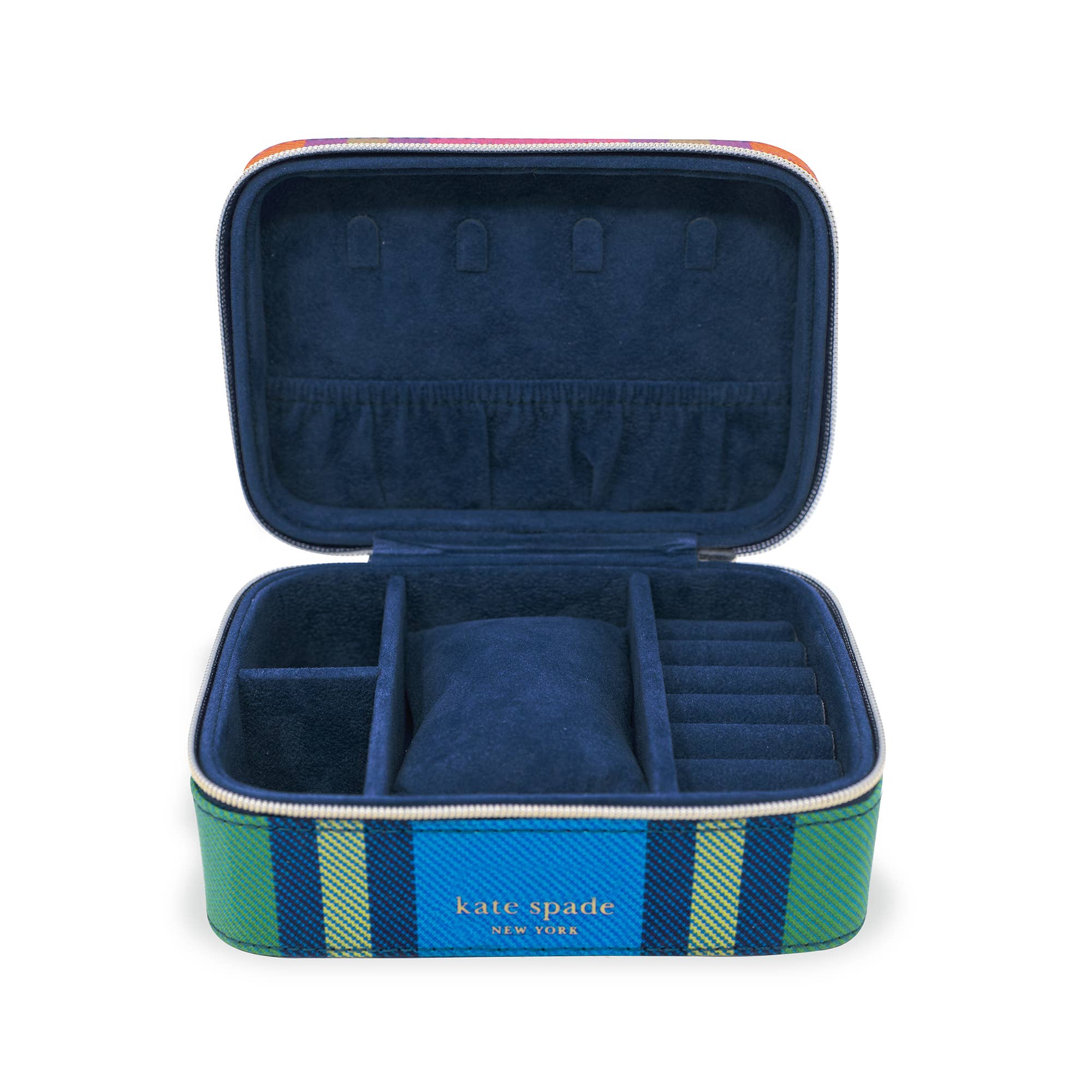 Kate Spade New York by Lifeguard Press - Vente Boîte/rangement à bijoux - Organiseur de bijoux, Grand Plaid Duo1
