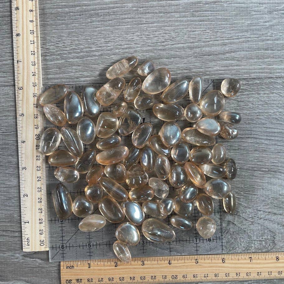 Keystone Crystals – wholesale Spiritual stone/crystal – Tangerine Orange Aura Quartz Tumbled Stones - 1 LB Bulk6