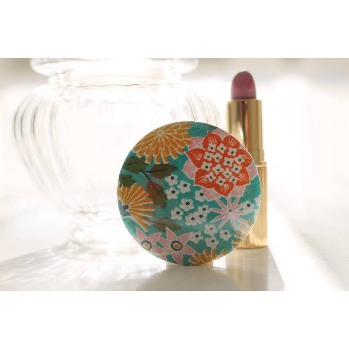 Specchio da tasca Bella green garden per la vendita all'ingrosso da parte di Sabrina Trefle