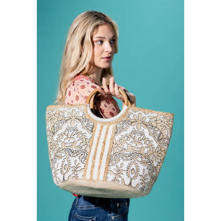 Myth Jute Tote Bag for wholesale on Faire