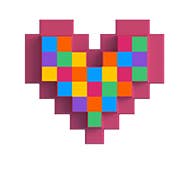 Lovebox - Color Pixel Spinny - Magnet for wholesale by Lovebox
