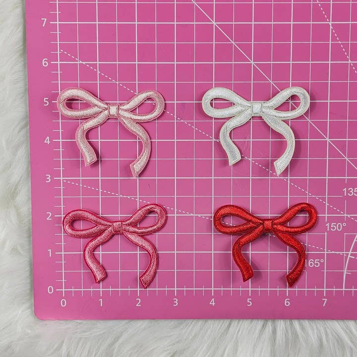 Scratch Decor - Wholesale Patch - Coquette Bow Embroidery Iron On Patch