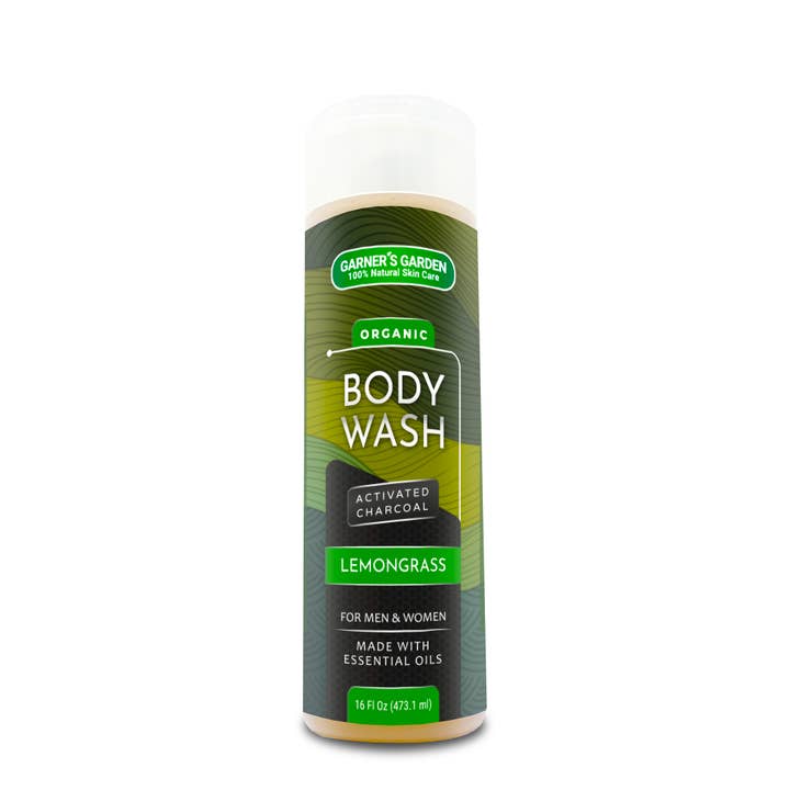 Garner's Garden - Vente Lotions corporelles/Gels douches - Gel douche biologique au charbon actif, 16 oz