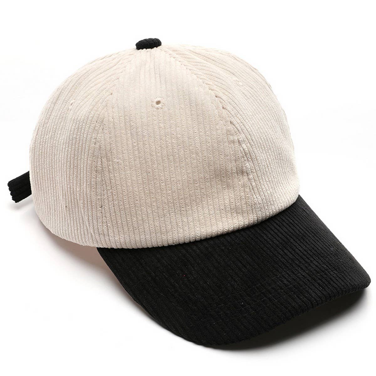 ACCITY - Wholesale Baseball Cap - Unisex - SOLID COLOR PLAIN CORDUROY COLORBLOCKED CAP_CWAH28099