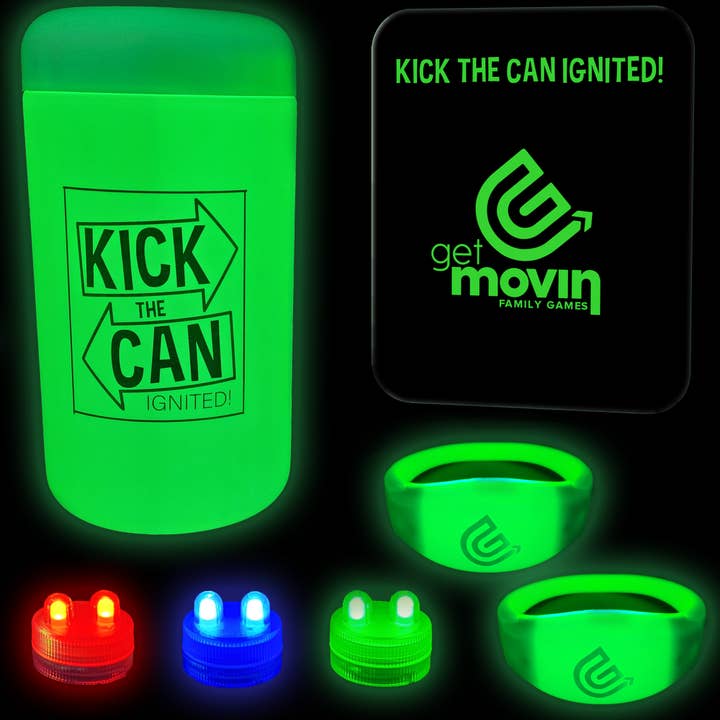 GetMovin' Sports – jogos para o ar livre por atacado – O Jogo Original Kick The Can Ignited com Brilho no Escuro