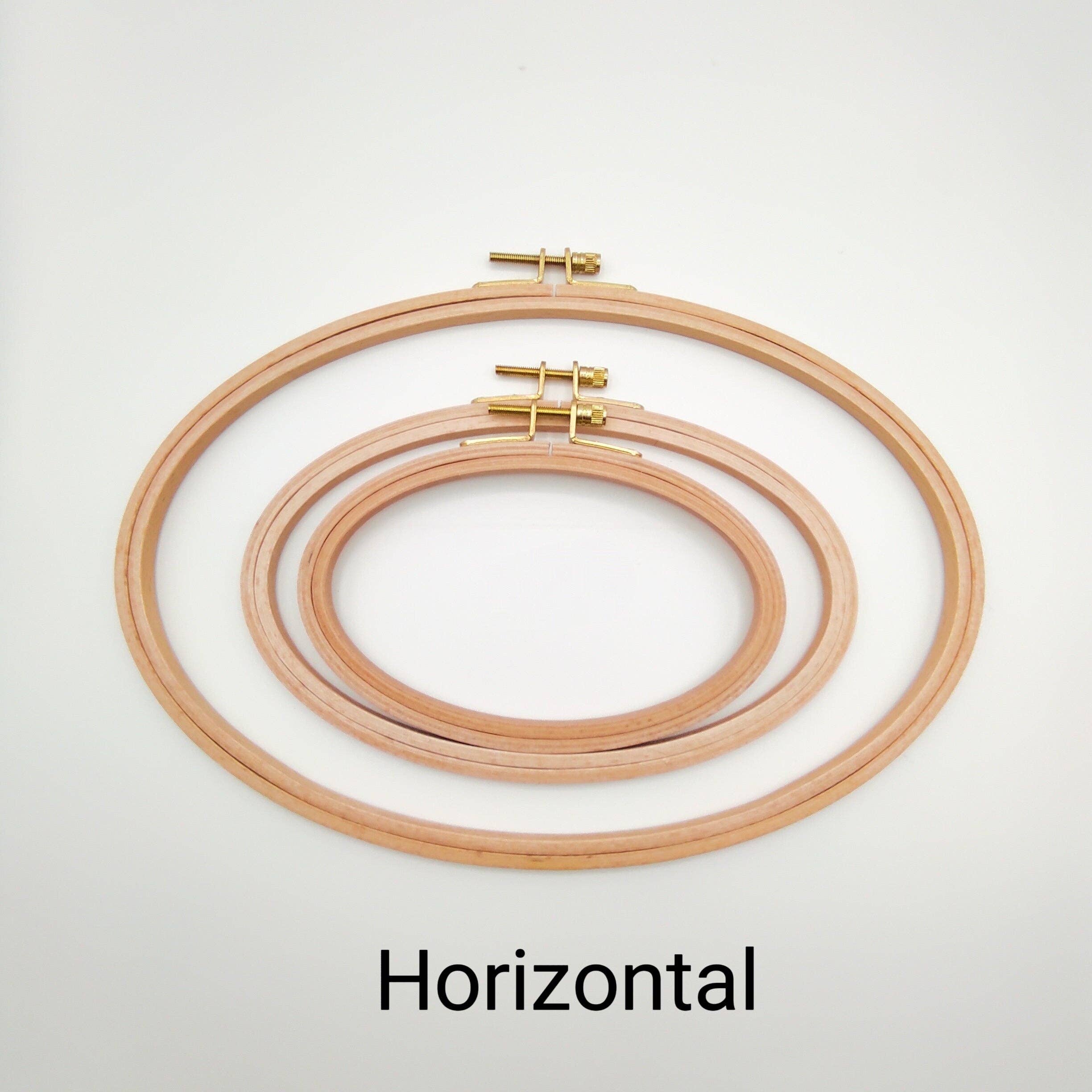 SChandworks - Vente Accessoire de broderie/point de croix - Cercle à broder ovale en bois de hêtre0