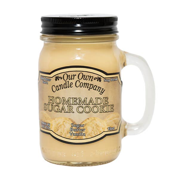Homemade Sugar Cookie 13 Ounce Mason Jar Candle for wholesale by Our Own Candle Company