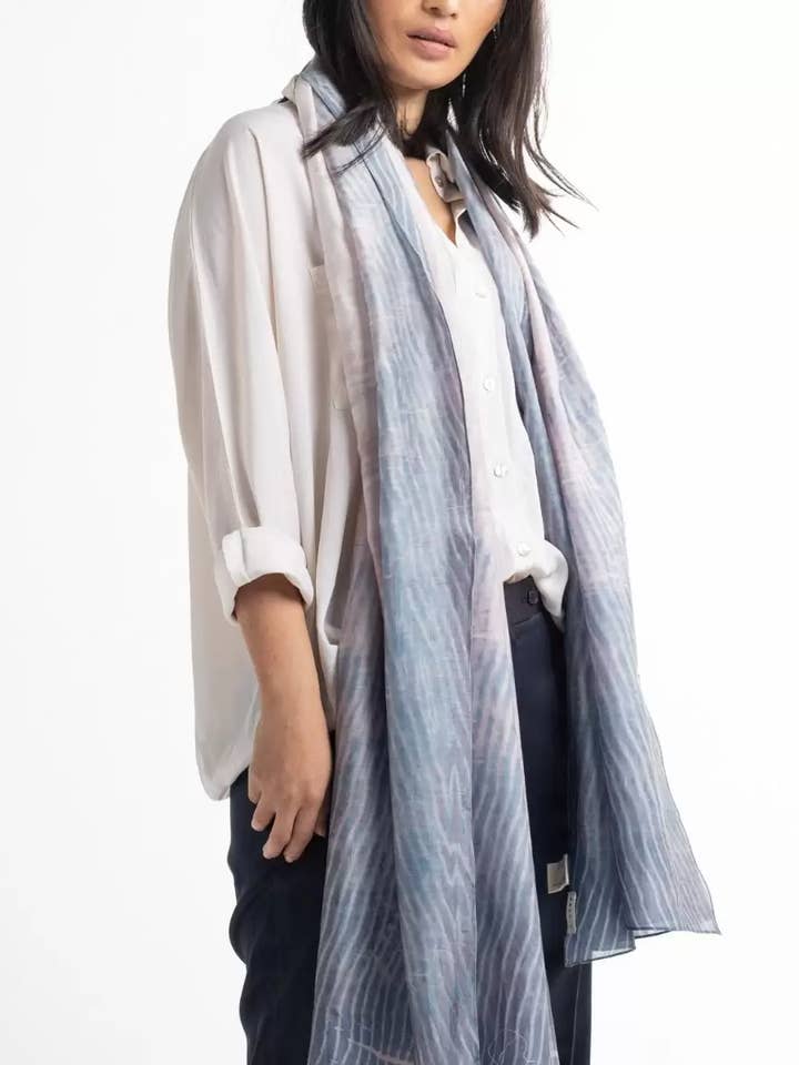 Shibori Scarf Arc En Ciel for wholesale by Nimboo