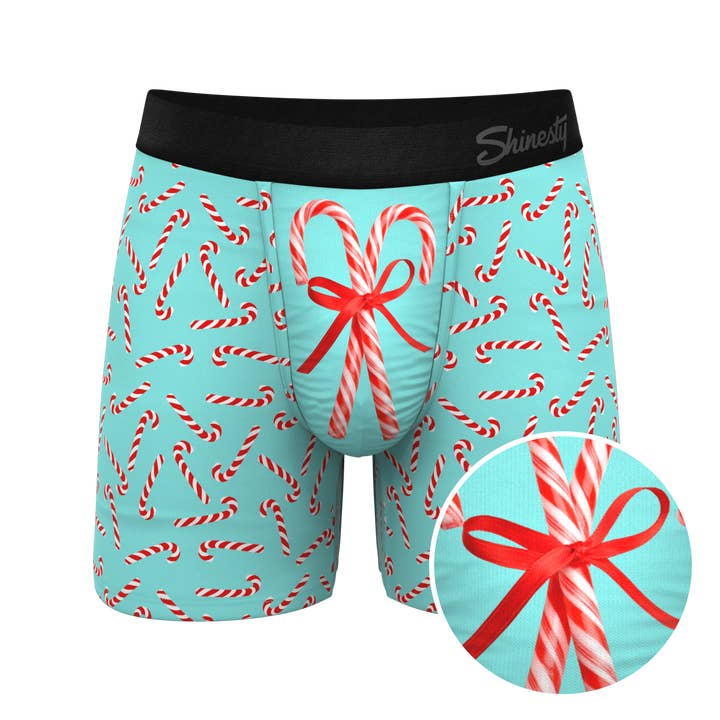 The Peppermint Pimp Canes | Candy Cane Ball Hammock® Pouch Underwear for wholesale by Shinesty, Inc