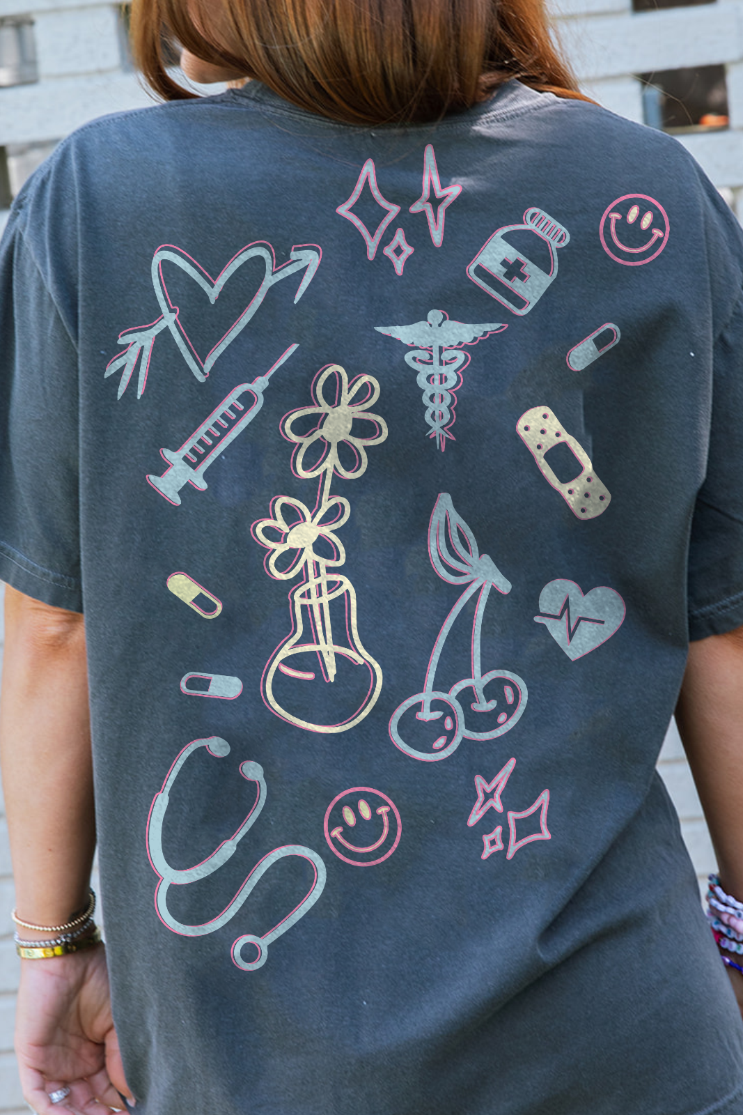 Girl Tribe Co - Wholesale Screen Printed T-Shirt - Women's - Nurse Icon Tee1