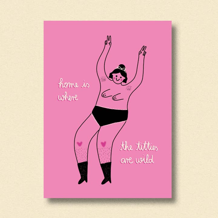 Postcards Wild Titties for wholesale by Jenne Grassmann