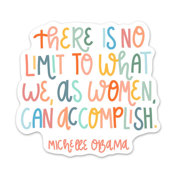 Etiqueta feminista de citação de Michelle Obama por atacado de Paper Bunny Press