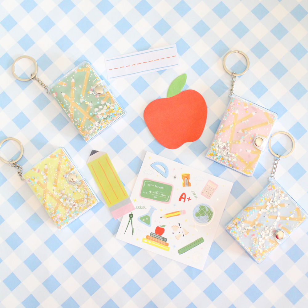 Jollity & Co. + Daydream Society – wholesale Keychain – Child – Smarty Pants Notebook Keychain - 4 Color Options5