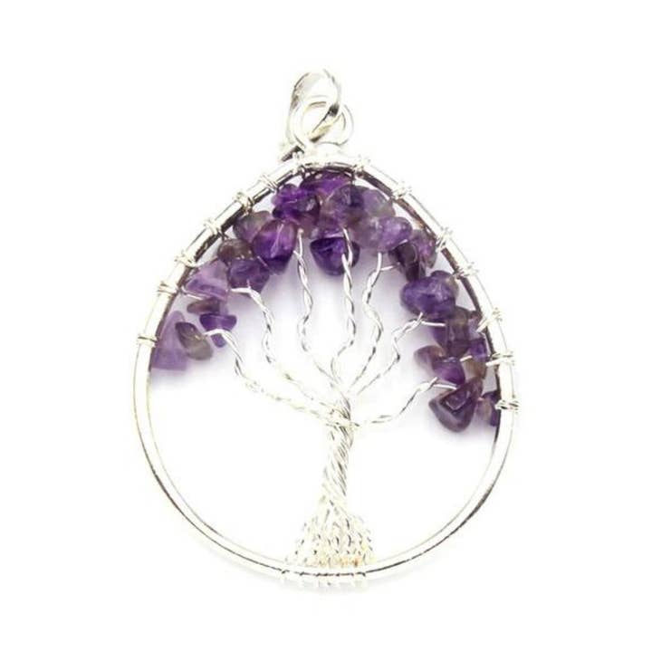Tree of Life Pendant - Amethyst for wholesale by Earths Elements Wholesale