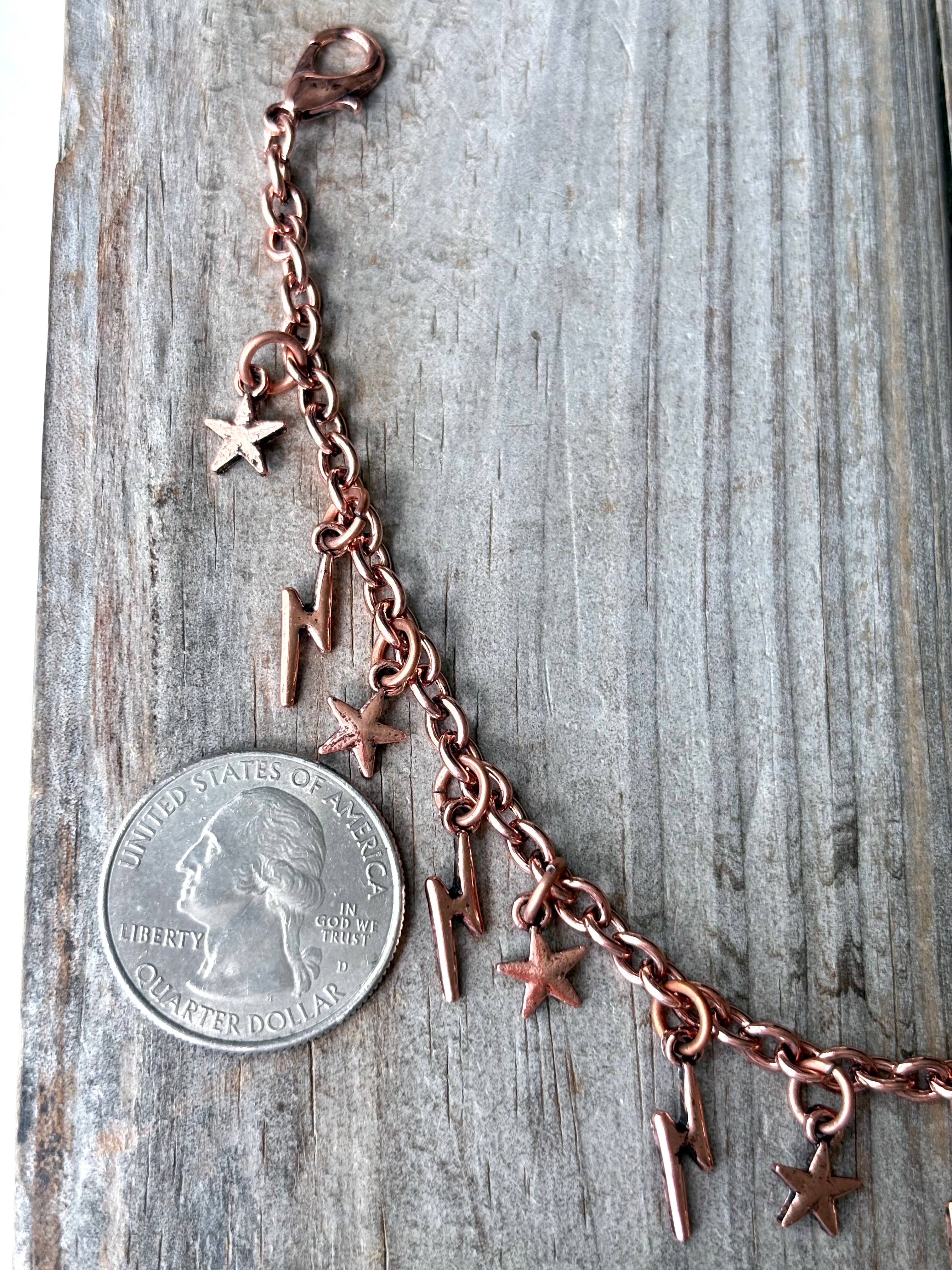 Boho Ranch Shop - Wholesale Hat Accessory - Women's - Western Trucker Hat Chain - Conch | Lightning bolt\ stars1