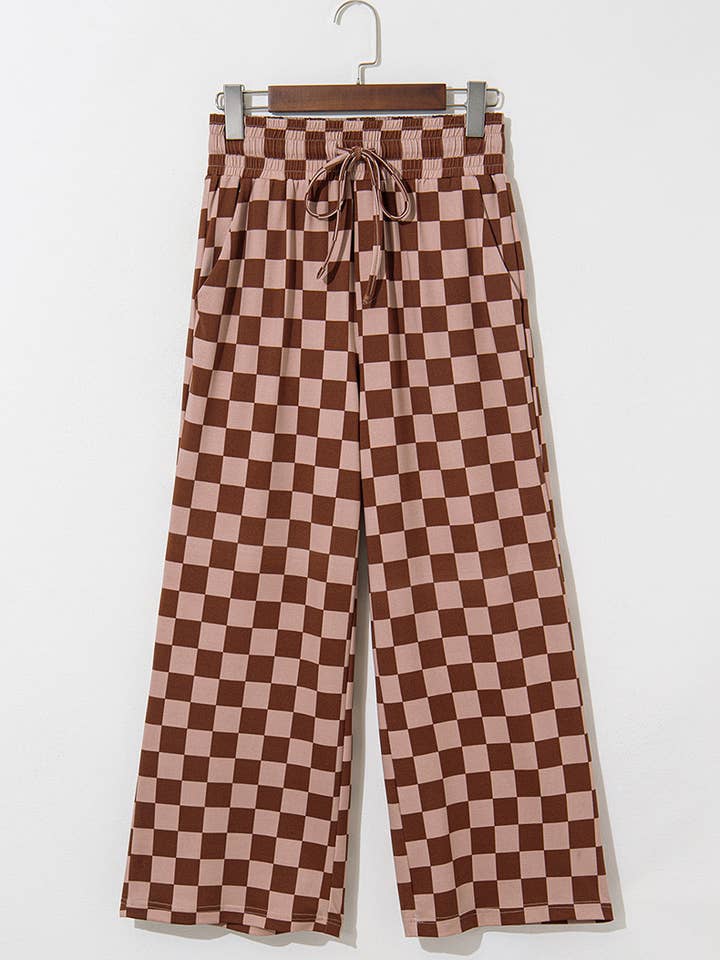 HIDDENBRAND - Wholesale Pants - Women's - Country Style checkered crop pants5