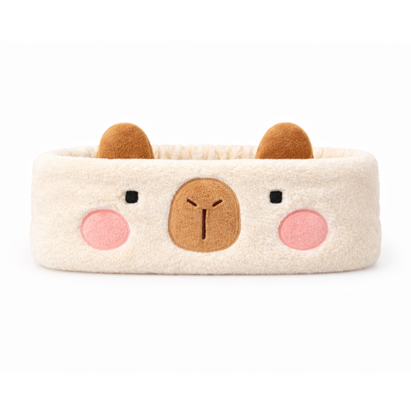 Skinzy skincare - Wholesale Spa Headband - FLUFFZ - Headband Capybara Edition3